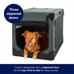 Frisco Indoor & Outdoor 3-Door Collapsible Soft-Sided Dog & Small Pet Crate -Chewy 105036 PT3. AC SS1800 V1667227999