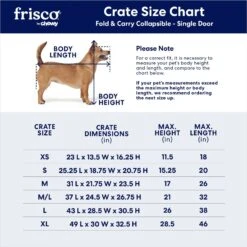 Frisco Heavy Duty Fold & Carry Single Door Collapsible Wire Dog Crate -Chewy 109783 PT2. AC SS1800 V1667228771
