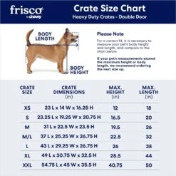 Frisco Heavy Duty Fold & Carry Double Door Collapsible Wire Dog Crate -Chewy 109789 PT2. AC SS1800 V1672870100