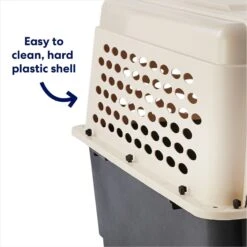 Frisco Plastic Dog & Cat Kennel, Almond & Black -Chewy 120138 PT3. AC SS1800 V1667228948