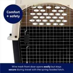 Frisco Plastic Dog & Cat Kennel, Almond & Black -Chewy 120138 PT4. AC SS1800 V1667229308