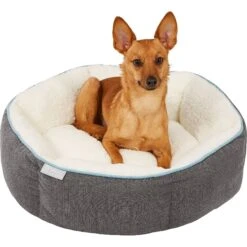 Frisco Sherpa Hexagon Bolster Cat & Dog Bed -Chewy 144813 PT4. AC SS1800 V1578442740