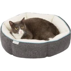 Frisco Sherpa Hexagon Bolster Cat & Dog Bed -Chewy 144813 PT5. AC SS1800 V1578443391