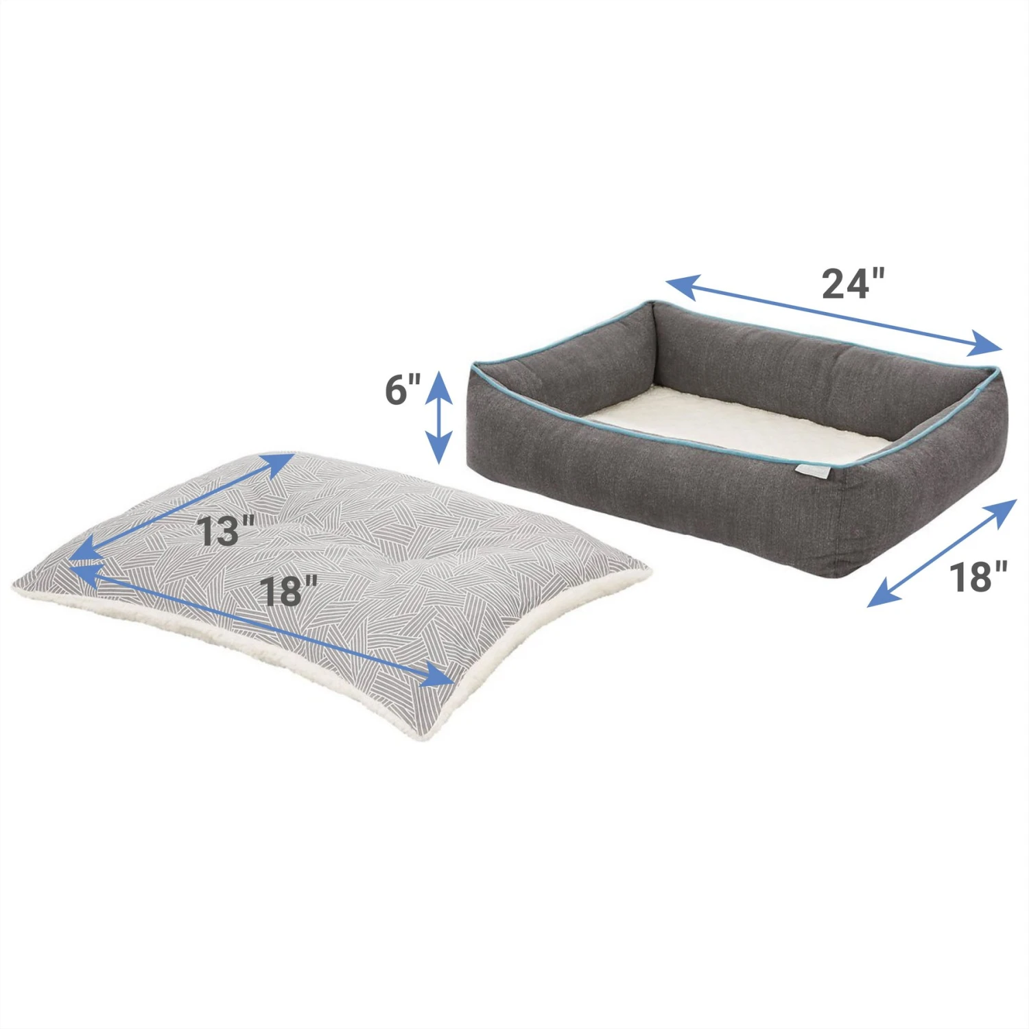 Frisco Sherpa Orthopedic Bolster Cat & Dog Bed 4 Frisco Sherpa Orthopedic Bolster Cat & Dog Bed - Image 2