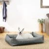 Frisco Rectangular Bolster Dog Bed W/Removable Cover, Dark Gray -Chewy 144865 MAIN. AC SS1800 V1566404860