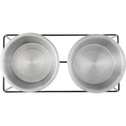 Frisco Pyramid Elevated Stainless Steel Double Diner Dog & Cat Bowl -Chewy 159884 PT1. AC SS1800 V1561123349
