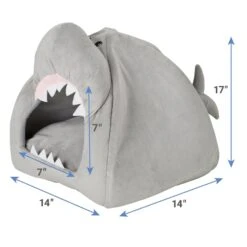Frisco Novelty Shark Covered Cat & Dog Bed -Chewy 165339 PT3. AC SS1800 V1627580569