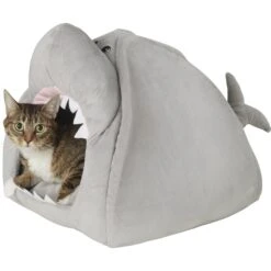 Frisco Novelty Shark Covered Cat & Dog Bed -Chewy 165339 PT5. AC SS1800 V1578443454