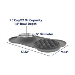 Frisco Silicone Slow Feeder Mat With Stainless Steel Bowl -Chewy 215983 PT1. AC SS1800 V1685732020