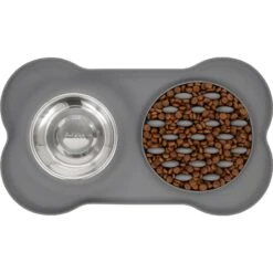 Frisco Silicone Slow Feeder Mat With Stainless Steel Bowl -Chewy 215983 PT4. AC SS1800 V1591020085