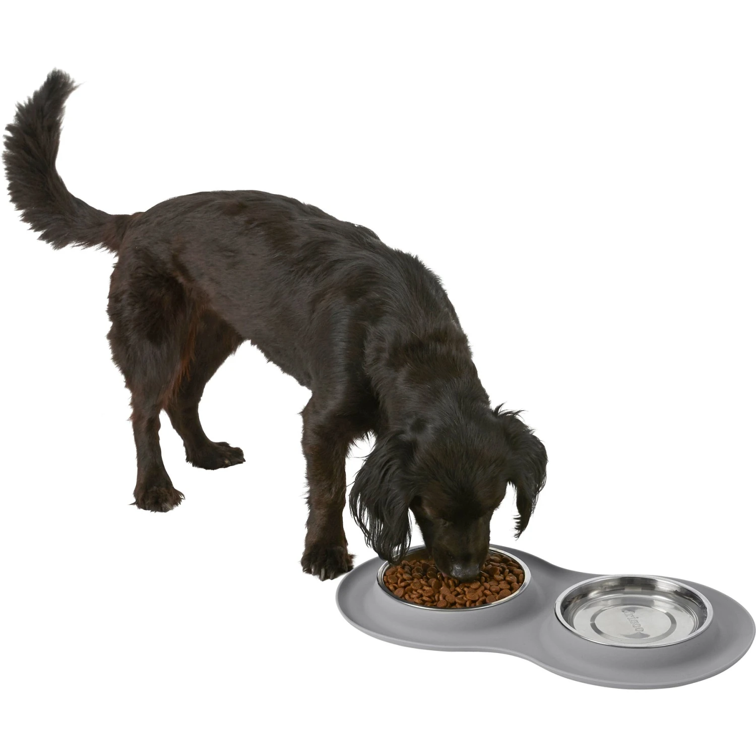 Frisco Double Stainless Steel Pet Bowl With Silicone Mat 8 Frisco Double Stainless Steel Pet Bowl With Silicone Mat - Image 6