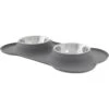 Frisco Silicone Stainless Steel Double Diner Dog & Cat Bowl -Chewy 215990 MAIN. AC SS1800 V1591020093