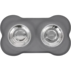Frisco Silicone Stainless Steel Double Diner Dog & Cat Bowl -Chewy 215990 PT3. AC SS1800 V1591020095