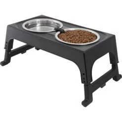Frisco Stainless Steel Bowls With Adjustable Elevated Holder -Chewy 216015 PT2. AC SS1800 V1591020383