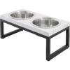 Frisco Marble Print Stainless Steel Double Elevated Dog Bowl -Chewy 216017 MAIN. AC SS1800 V1591020394