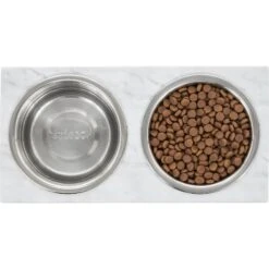 Frisco Marble Print Stainless Steel Double Elevated Dog Bowl -Chewy 216017 PT4. AC SS1800 V1591020400