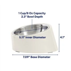 Frisco Slanted Stainless Steel Bowl -Chewy 216028 PT1. AC SS1800 V1685731992