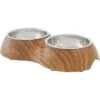 Frisco Double Stainless Steel Bowl, Wood Design -Chewy 216068 MAIN. AC SS1800 V1591021033