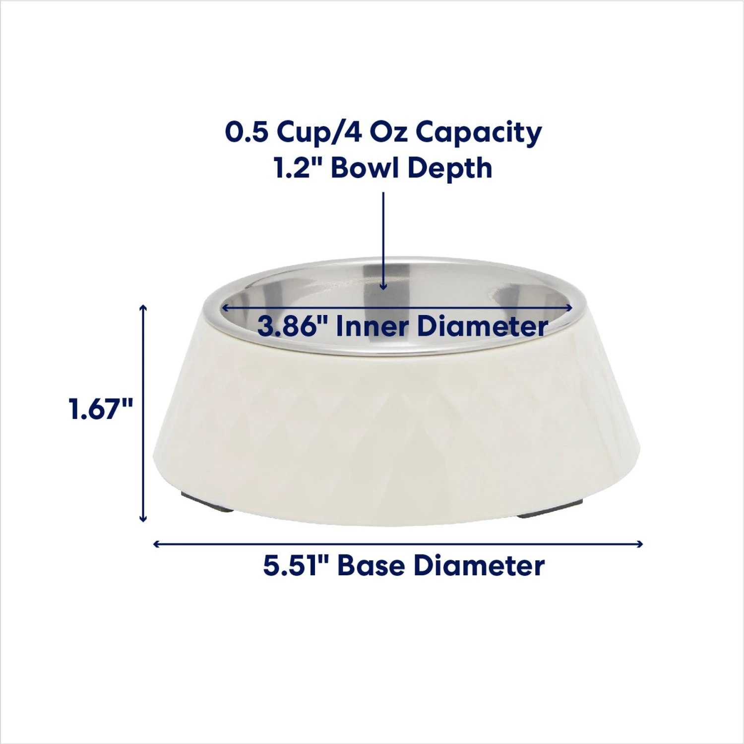 Frisco Hammered Melamine Stainless Steel Dog Bowl 4 Frisco Hammered Melamine Stainless Steel Dog Bowl - Image 2