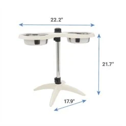 Frisco Adjustable Stainless Steel Double Elevated Dog Bowls -Chewy 232097 PT6. AC SS1800 V1605747106