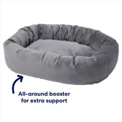 Frisco Velvet Round Bolster Dog Bed W/Removable Cover -Chewy 232178 PT2. AC SS1800 V1671203057