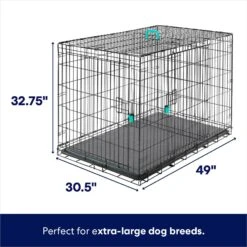 Frisco Heavy Duty Enhanced Lock Double Door Fold & Carry Wire Dog Crate & Mat Kit -Chewy 233736 PT1. AC SS1800 V1667228242