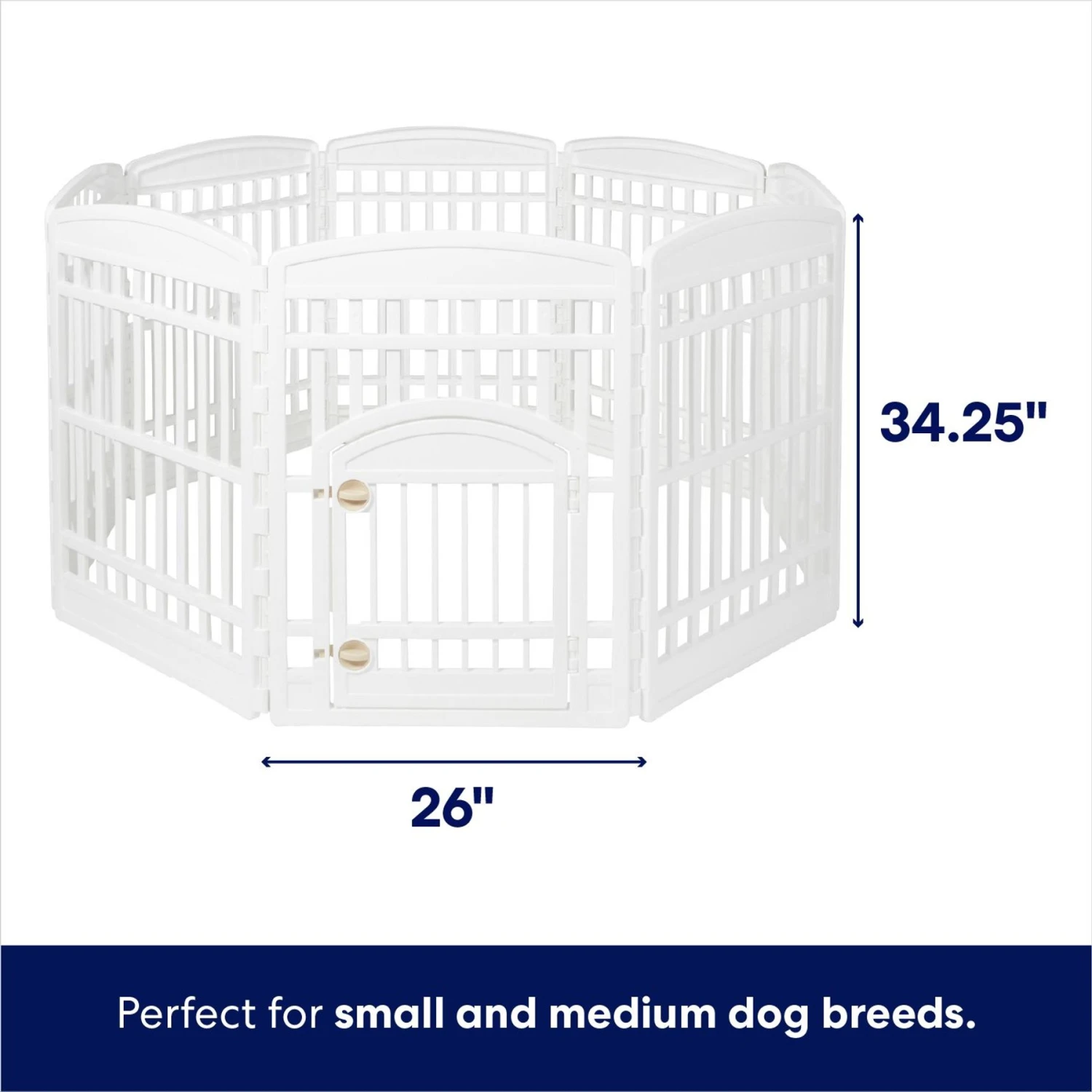 Frisco 8-Panel Plastic Exercise Dog Playpen 4 Frisco 8-Panel Plastic Exercise Dog Playpen - Image 2