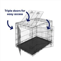 Frisco Heavy Duty All-in-1 Multi-Stage 3 Door Collapsible Wire Dog Crate -Chewy 247915 PT5. AC SS1800 V1611872190