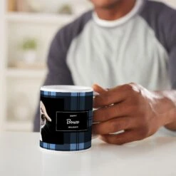 Frisco Plaid Personalized Coffee Mug -Chewy 249335 PT3. AC SS1800 V1608353250