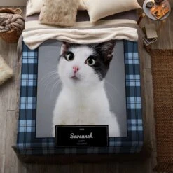 Frisco Plaid Sherpa Fleece Personalized Blanket -Chewy 249395 PT4. AC SS1800 V1610774279