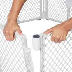 Frisco 6-Panel Plastic Exercise Dog Playpen, Light Gray -Chewy 252045 PT4. AC SS1800 V1611089735