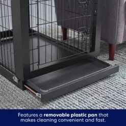 Frisco Double Door Furniture Style Dog Crate, Black -Chewy 253026 PT4. AC SS1800 V1615840503
