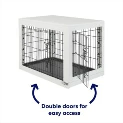 Frisco Double Door Furniture Style Dog Crate, White 9 Frisco Double Door Furniture Style Dog Crate, White -Chewy 253029 PT3. AC SS1800 V1617644305