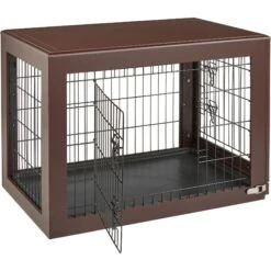 Frisco Double Door Furniture Style Dog Crate, Brown -Chewy 253033 PT5. AC SS1800 V1617037698
