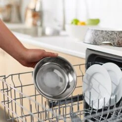 Frisco Black Marble Design Stainless Steel Dog & Cat Bowl -Chewy 253048 PT7. AC SS1800 V1616526752