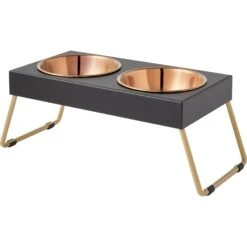Frisco Copper Stainless Steel Elevated Foldable Double Dog & Cat Bowls 16 Frisco Copper Stainless Steel Elevated Foldable Double Dog & Cat Bowls -Chewy 253060 PT6. AC SS1800 V1616595426