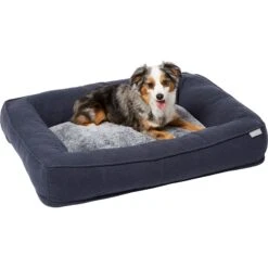 Frisco Faux Felt Orthopedic Rectangular Bolster Dog Bed W/Removable Cover -Chewy 255177 PT2. AC SS1800 V1616013143