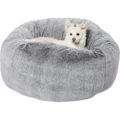Frisco Plush Pouf Pillow Cat & Dog Bed -Chewy 255195 PT2. AC SS1800 V1616076741