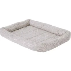 Frisco Fold & Carry Double Door Collapsible Wire Dog Crate & Frisco Gray Basket Weave Dog Crate Mat -Chewy 255477 PT3. AC SS1800 V1604096804