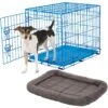 Frisco Fold & Carry Single Door Collapsible Wire Dog Crate & Frisco Quilted Plush Dog Crate Mat -Chewy 255501 MAIN. AC SS1800 V1604097747