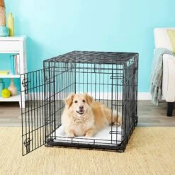 Frisco Heavy Duty Fold & Carry Double Door Collapsible Wire Dog Crate & Frisco Wire Dog & Small Pet Exercise Pen With Step-Through Door -Chewy 255537 PT2. AC SS1800 V1603646531