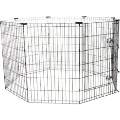 Frisco Heavy Duty Fold & Carry Double Door Collapsible Wire Dog Crate & Frisco Wire Dog & Small Pet Exercise Pen With Step-Through Door -Chewy 255537 PT3. AC SS1800 V1603646527