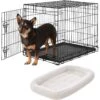 Frisco Heavy Duty Fold & Carry Single Door Collapsible Wire Dog Crate & Frisco Quilted Dog Crate Mat -Chewy 255551 MAIN. AC SS1800 V1604096525