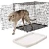 Frisco Heavy Duty Single Door Wire Dog Crate & Frisco Quilted Dog Crate Mat -Chewy 255633 MAIN. AC SS1800 V1604147197