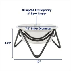 Frisco Triangle Iron Non-Skid Elevated Dog & Cat Bowl -Chewy 257155 PT1. AC SS1800 V1692728186