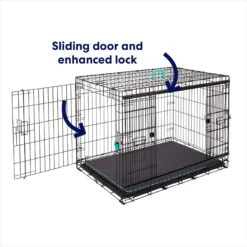 Frisco Heavy Duty Enhanced Lock Sliding Double Door Fold & Carry Wire Dog Crate & Mat Kit -Chewy 297461 PT3. AC SS1800 V1633114897