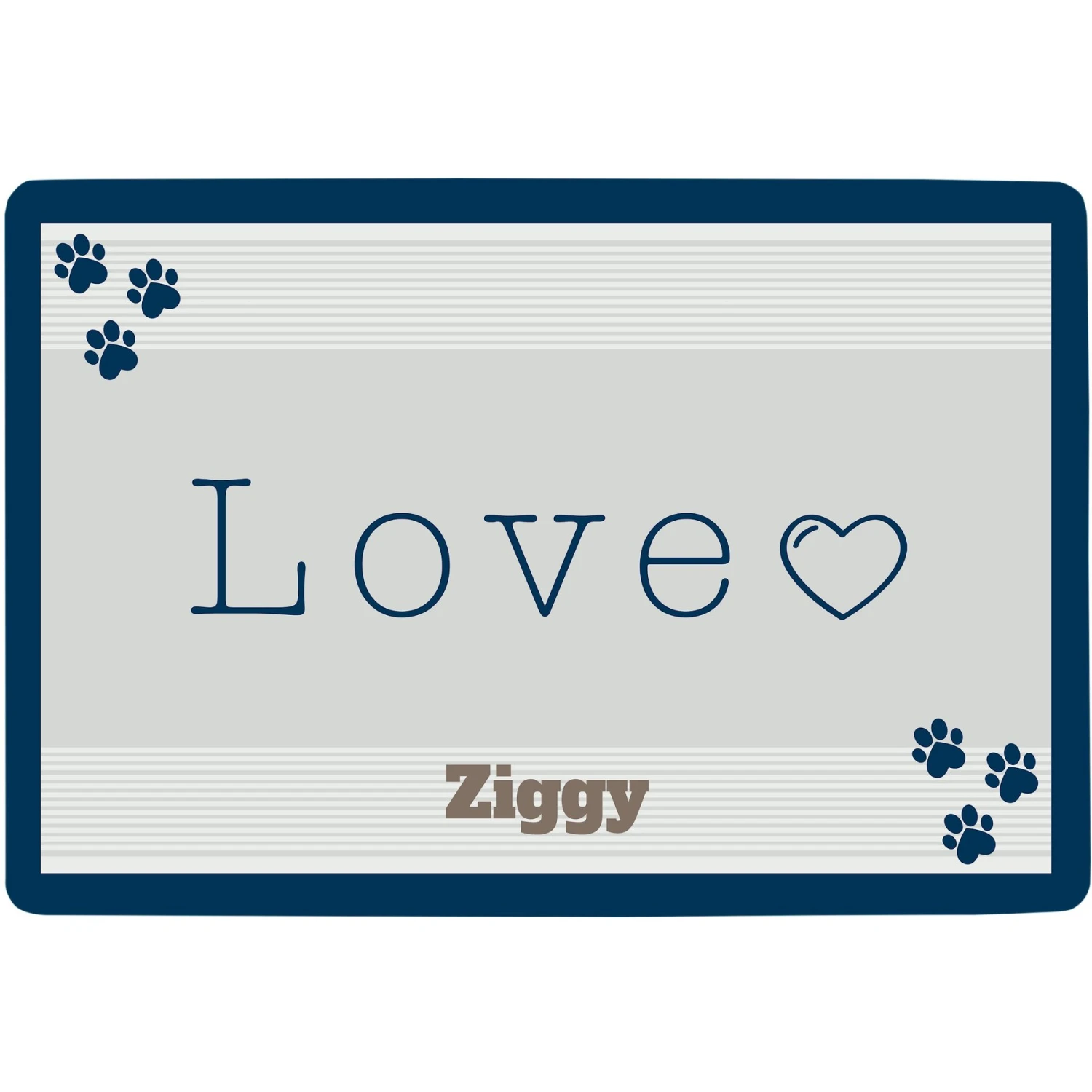 Frisco Love Cutout Personalized Dog & Cat Placemat 3 Frisco Love Cutout Personalized Dog & Cat Placemat