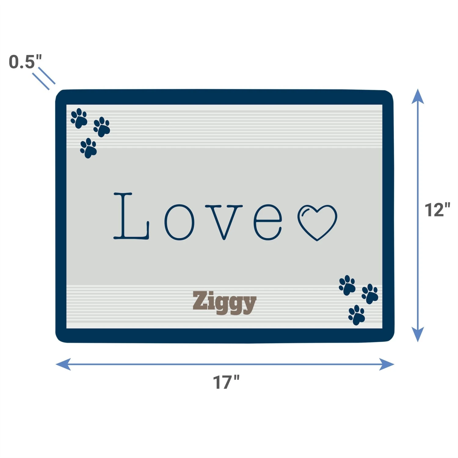 Frisco Love Cutout Personalized Dog & Cat Placemat 6 Frisco Love Cutout Personalized Dog & Cat Placemat - Image 4