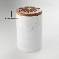 Frisco Ceramic Marble Print Personalized Treat Jar With Wood Lid, 3.75 Cups 13 Frisco Ceramic Marble Print Personalized Treat Jar With Wood Lid, 3.75 Cups -Chewy 301181 PT5. AC SS1800 V1630332523