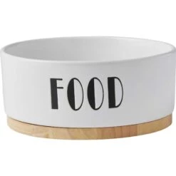 Frisco Ceramic Water Dog & Cat Bowl With Wood Base & Frisco Ceramic Food Dog & Cat Bowl With Wood Base -Chewy 302424 PT4. AC SS1800 V1623087146